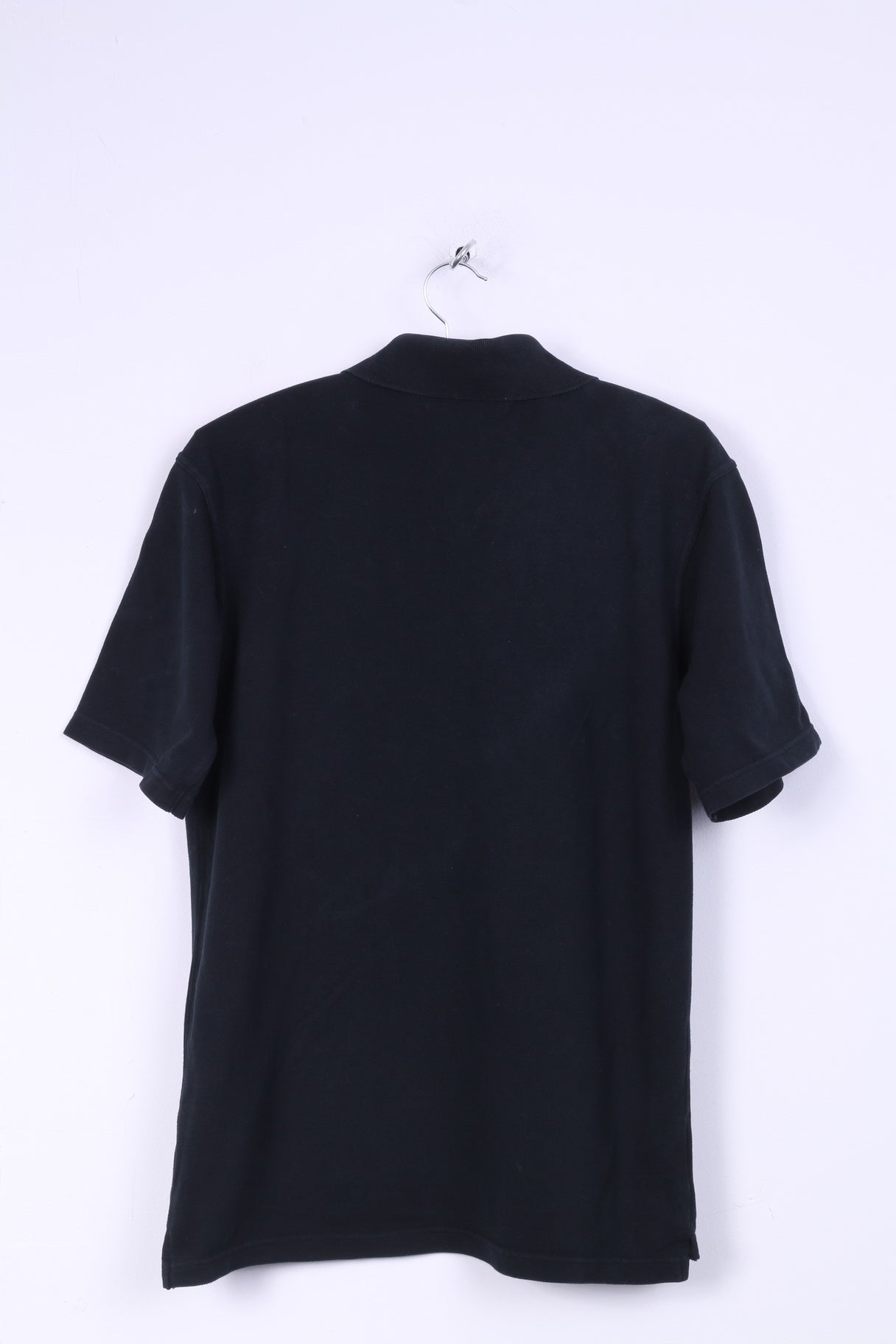 Barbour Mens M Polo Shirt Black Cotton Casual Plain Top