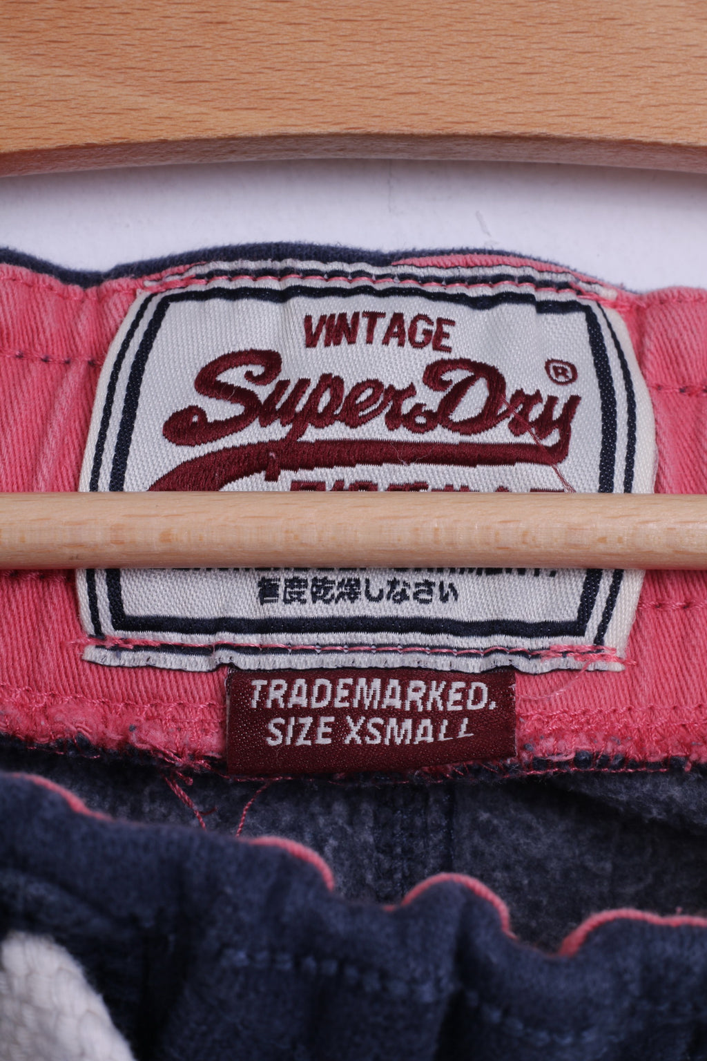 Superdry Womens XS Sweatpants Navy CottonTraining Fit Straight Pants