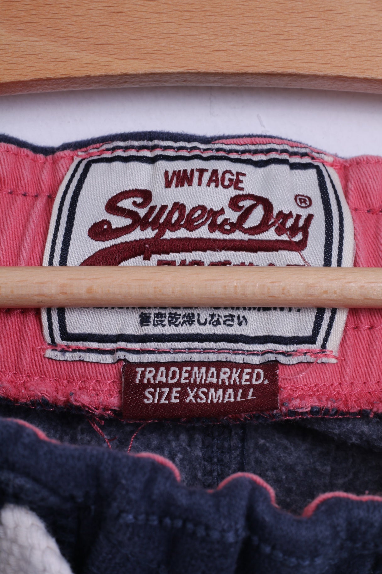 Superdry Womens XS Sweatpants Navy CottonTraining Fit Straight Pants