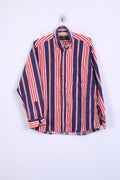 TOGGERY Camicia casual da uomo XL a righe colletto button down multi
