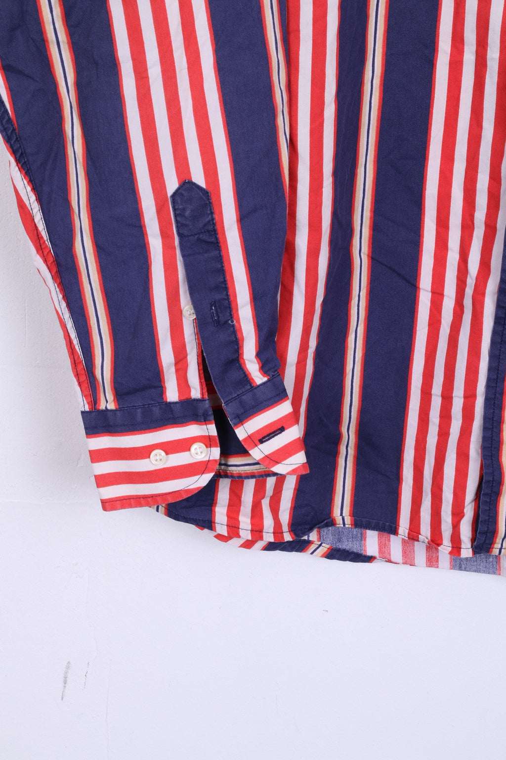 TOGGERY Mens XL Casual Shirt Striped Button Down Collar Multi