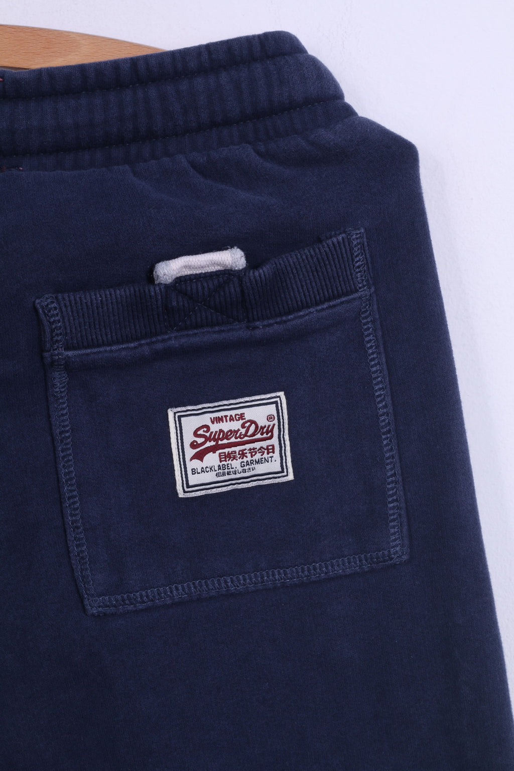 Superdry Womens XS Sweatpants Navy CottonTraining Fit Straight Pants