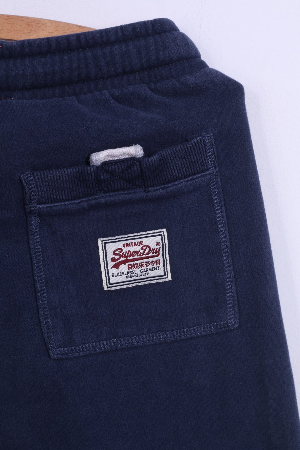 Superdry Womens XS Sweatpants Navy CottonTraining Fit Straight Pants