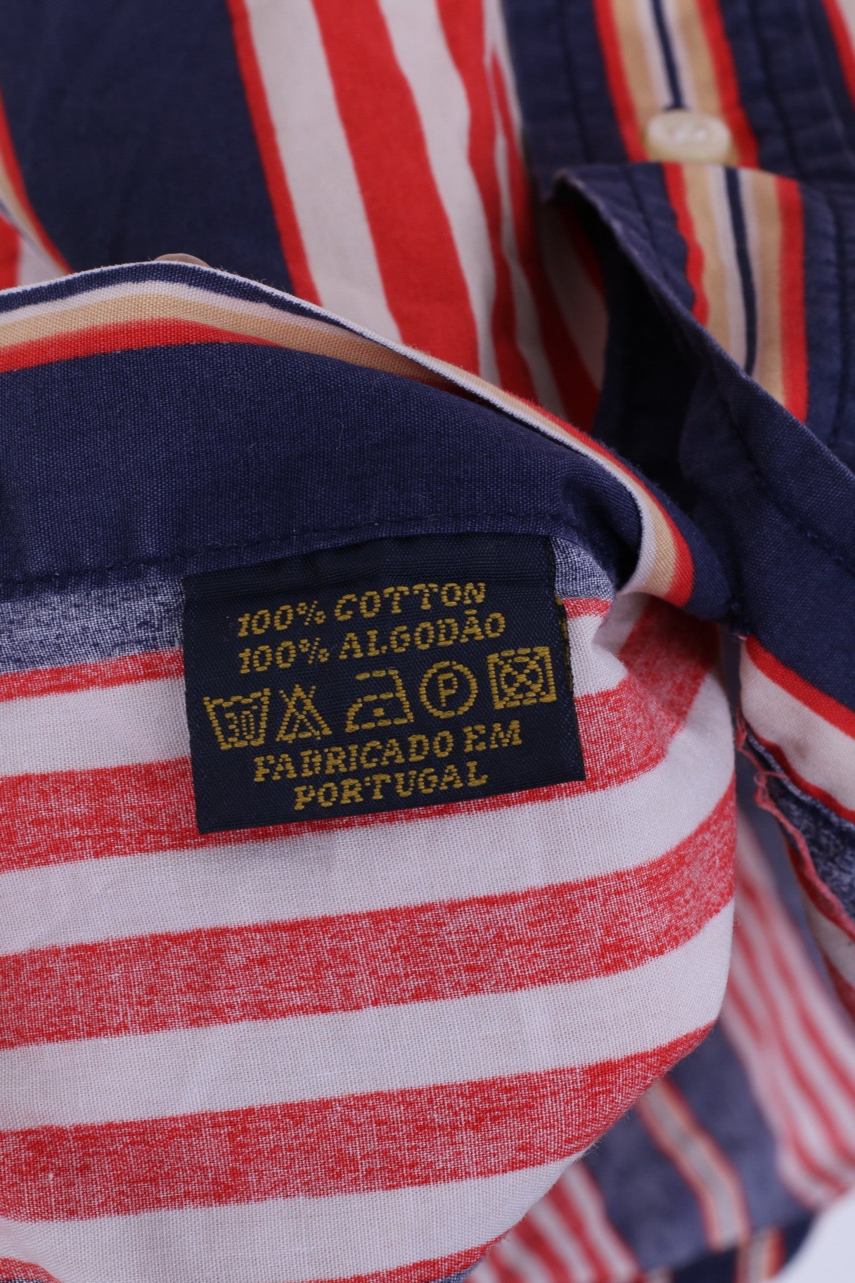 TOGGERY Mens XL Casual Shirt Striped Button Down Collar Multi