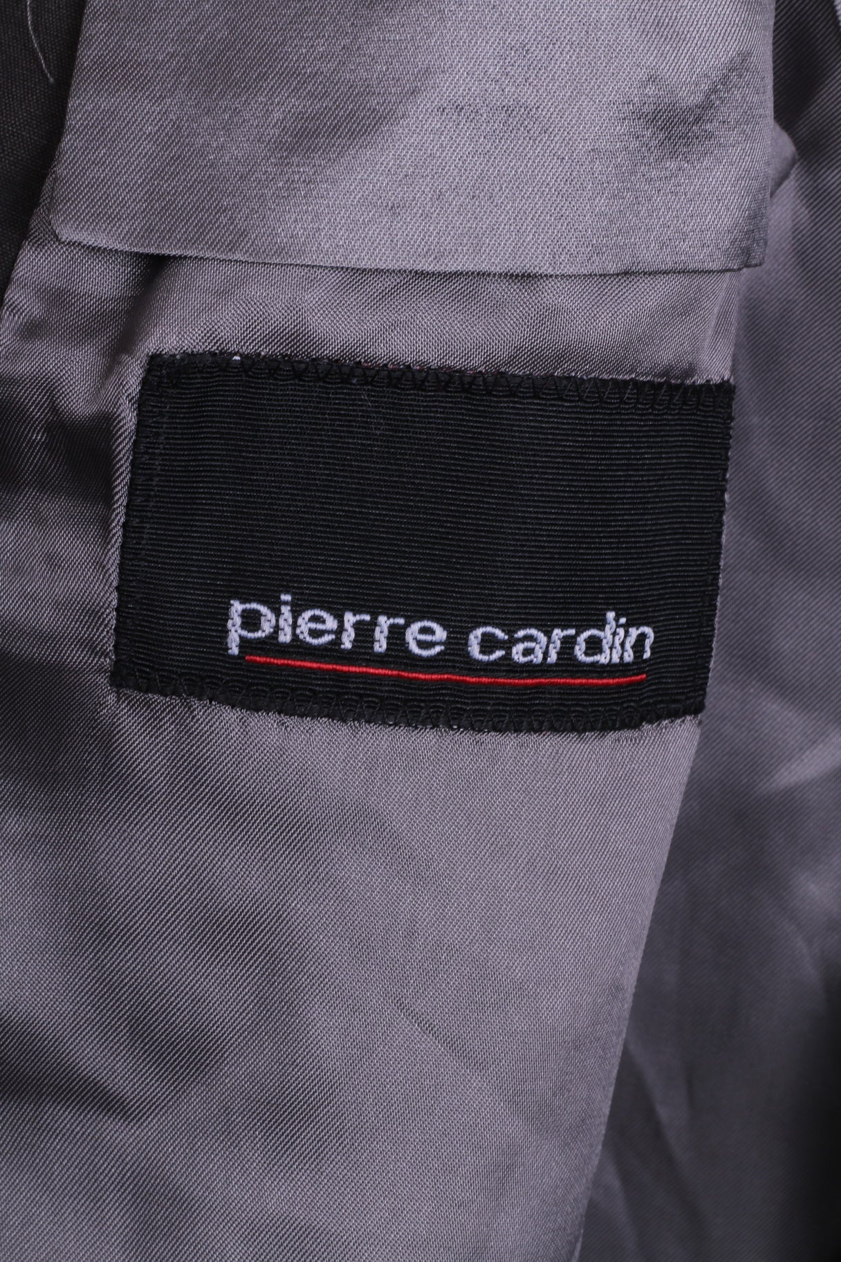 Pierre Cardin Mens 42 M Blazer Jacket Grey Single Breasted Shoulder Pads