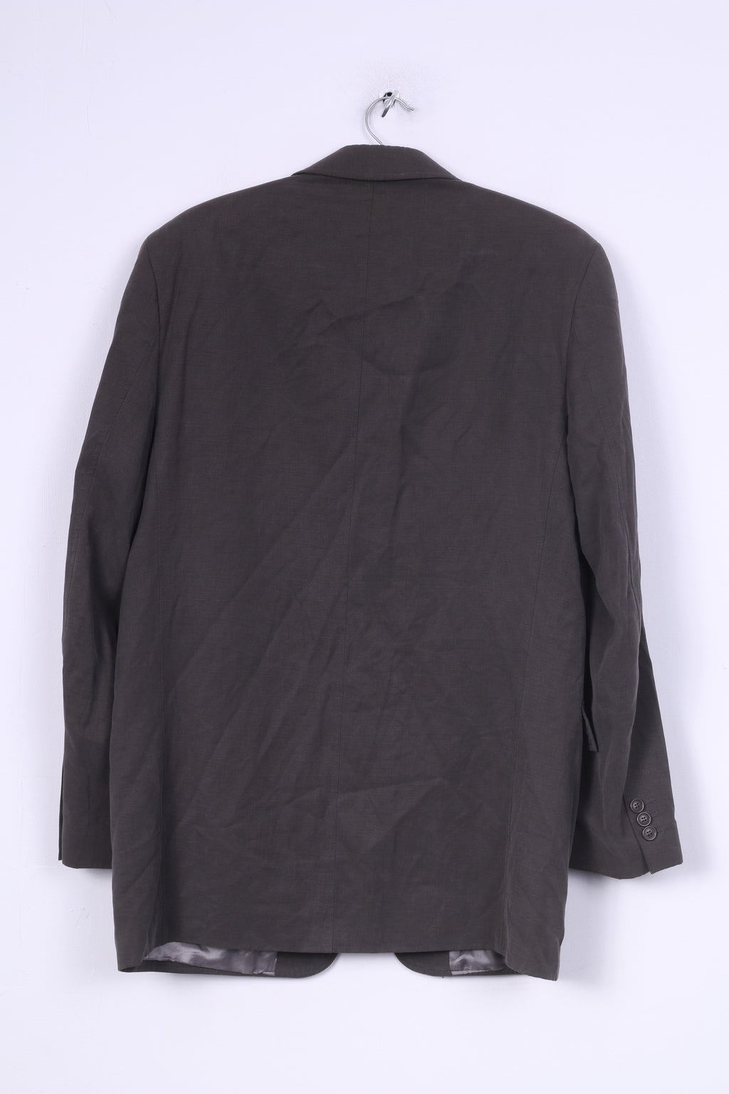 Pierre Cardin Mens 42 M Blazer Jacket Grey Single Breasted Shoulder Pads