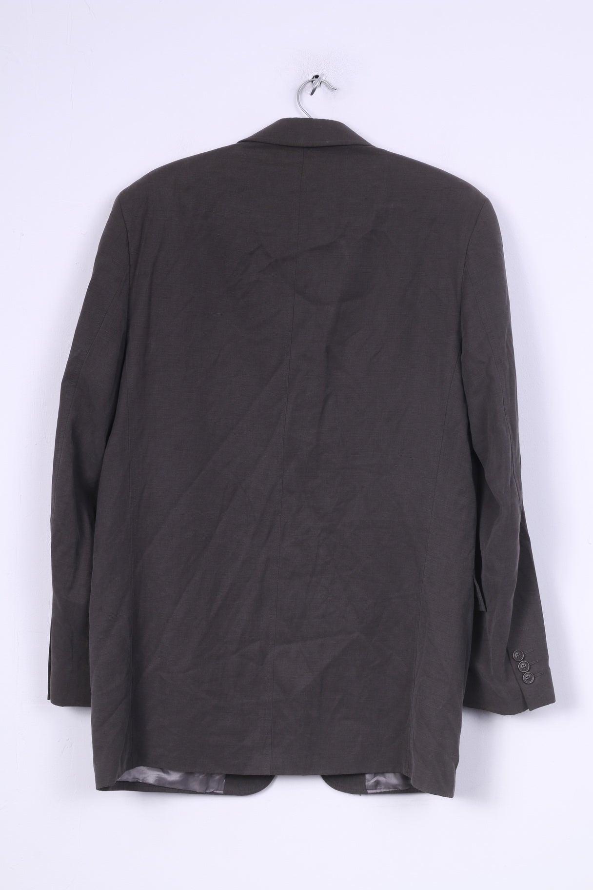 Pierre Cardin Mens 42 M Blazer Jacket Grey Single Breasted Shoulder Pads