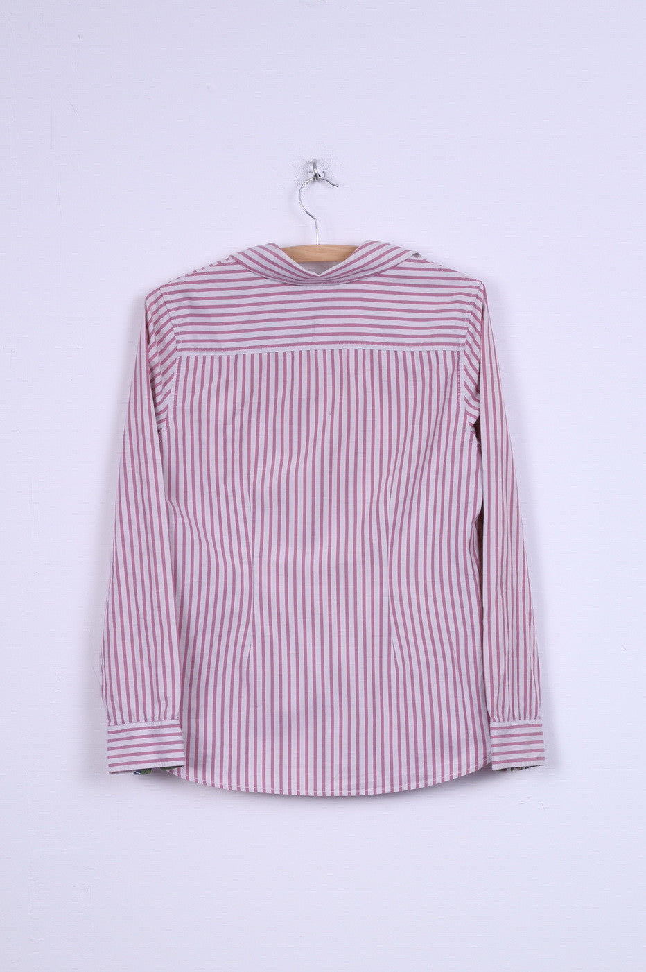 Joules Superduper Donna 6 S Camicia casual in cotone a righe rosa a maniche lunghe