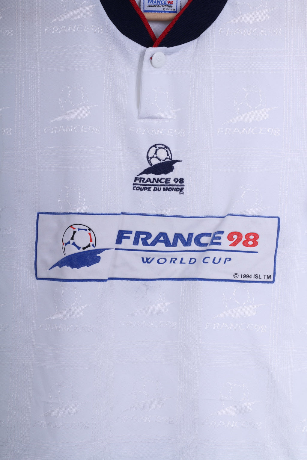 Maglia Francia 98 ragazzi M 8 anni bianca vintage Coupe De Monde 1998 Coppa del mondo di Francia