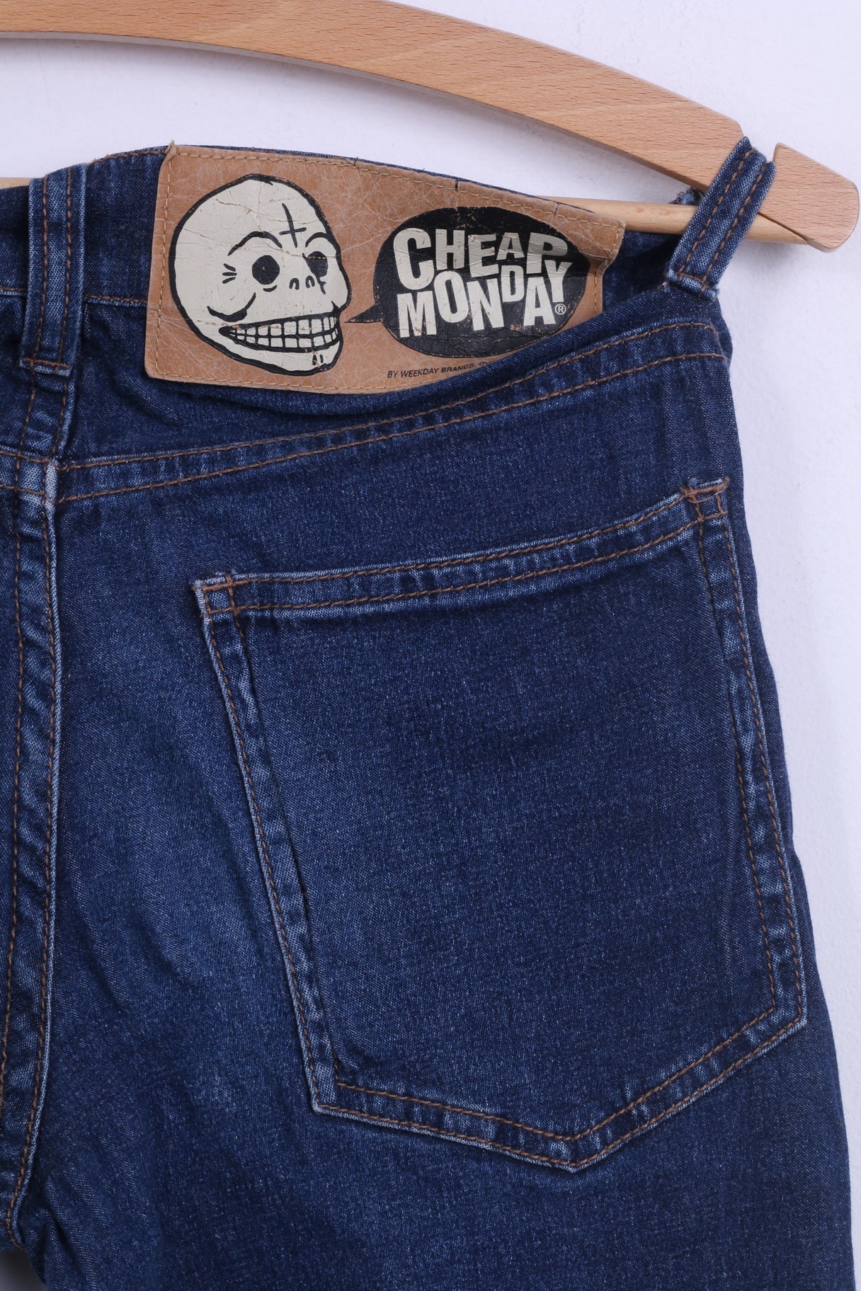 Cheap Monday Pantalon W29 L34 Femme Bleu Jeans Skinny Stretch