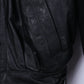 Vintage Men L Jacket Black Vintage Bomber Leather Sherling Lined Snaps Biker Top