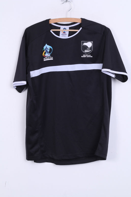 ISC New Zealand Mens L Shirt Black Rugby League England and Wales 2013 - RetrospectClothes