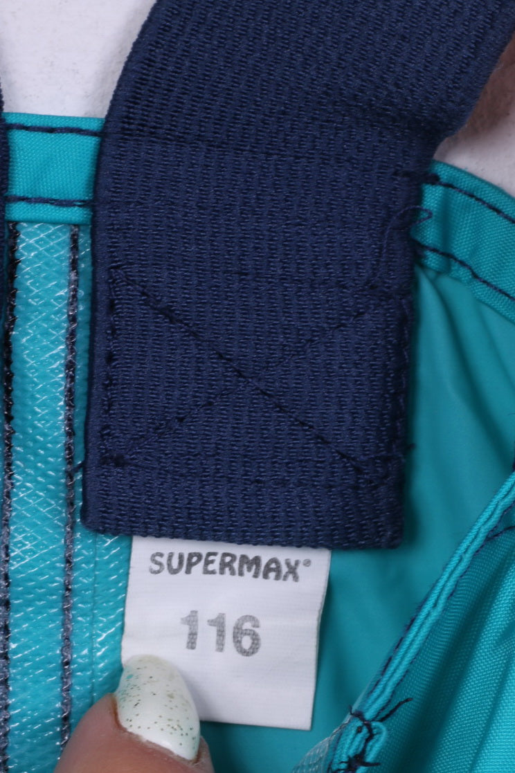 Supermax Ragazzi 116 Pantaloni Bavaglino Nylnn Impermeabile Navy 
