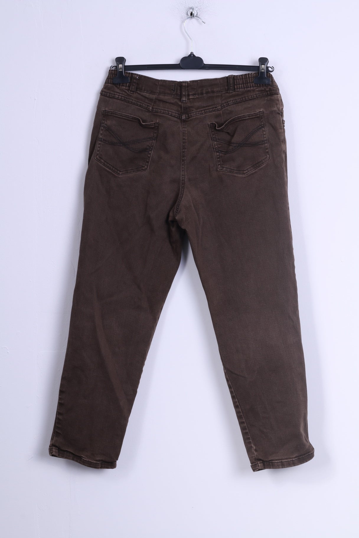 John Baner Womens 20 46 Trousers Brown Cotton Jeans Casual Pants