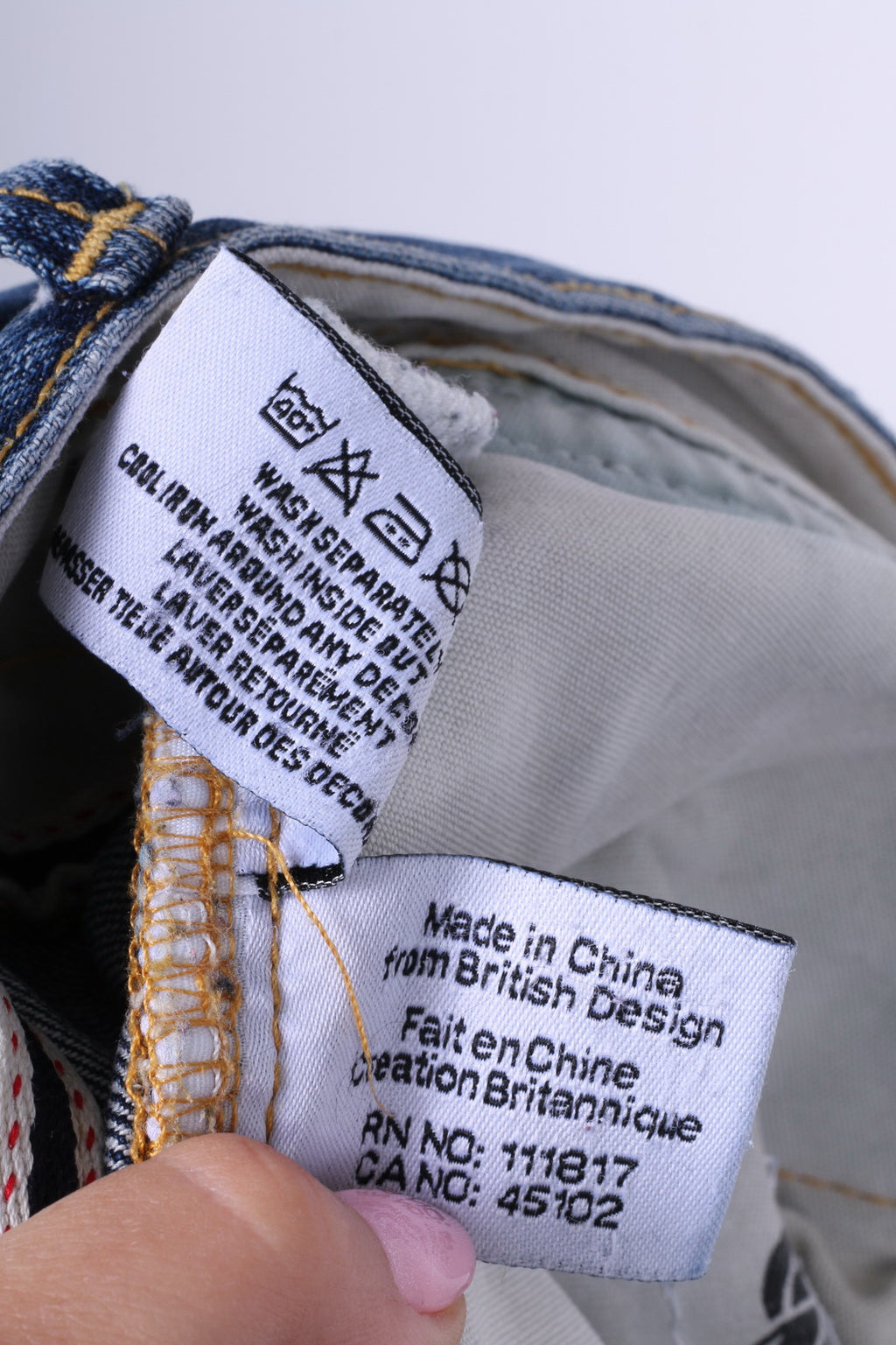 Superdry Mens W36 L32 Trousers Denim Jeans Navy Cotton Japan Pants