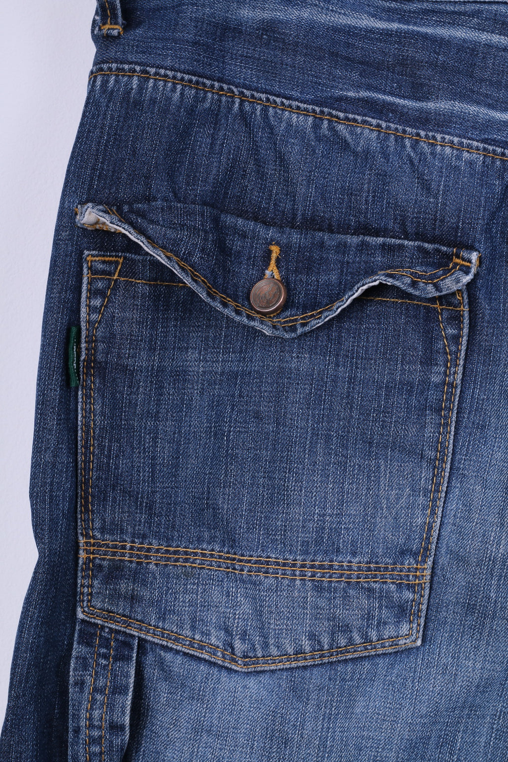 Superdry Mens W36 L32 Trousers Denim Jeans Navy Cotton Japan Pants