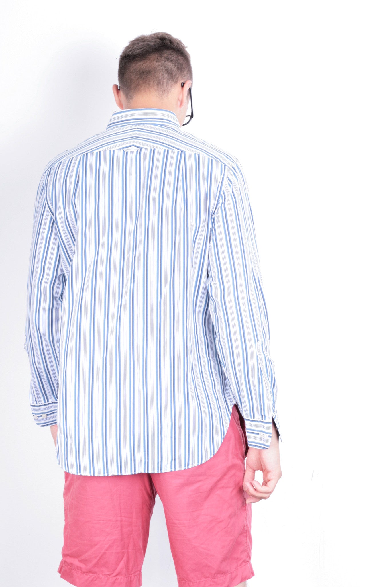 Charles Tyrwhitt Mens M Casual Shirt Striped Buttons Down Collar Cotton - RetrospectClothes