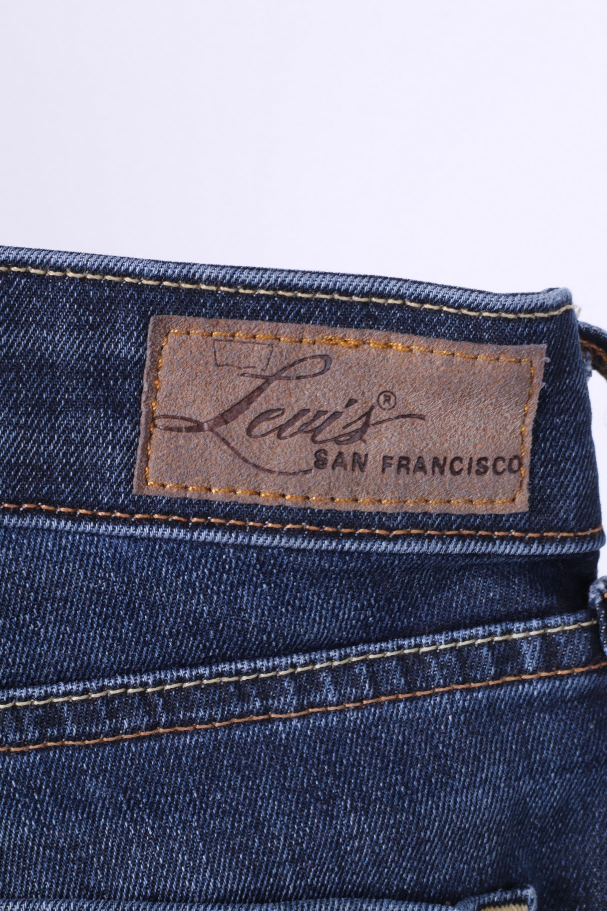 Levis San Francisco Womens 28 Trousers Denim Jeans Navy Denim Curve Straight Leg Cotton