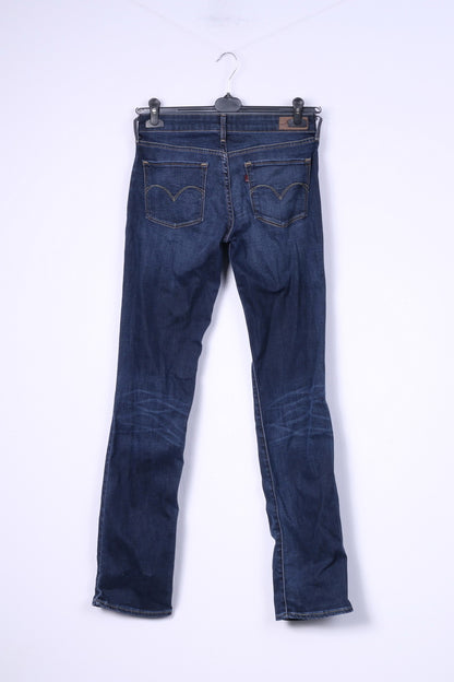 Levis San Francisco Donna 28 Pantaloni Denim Jeans Blu Denim Curve Gamba Dritta Cotone