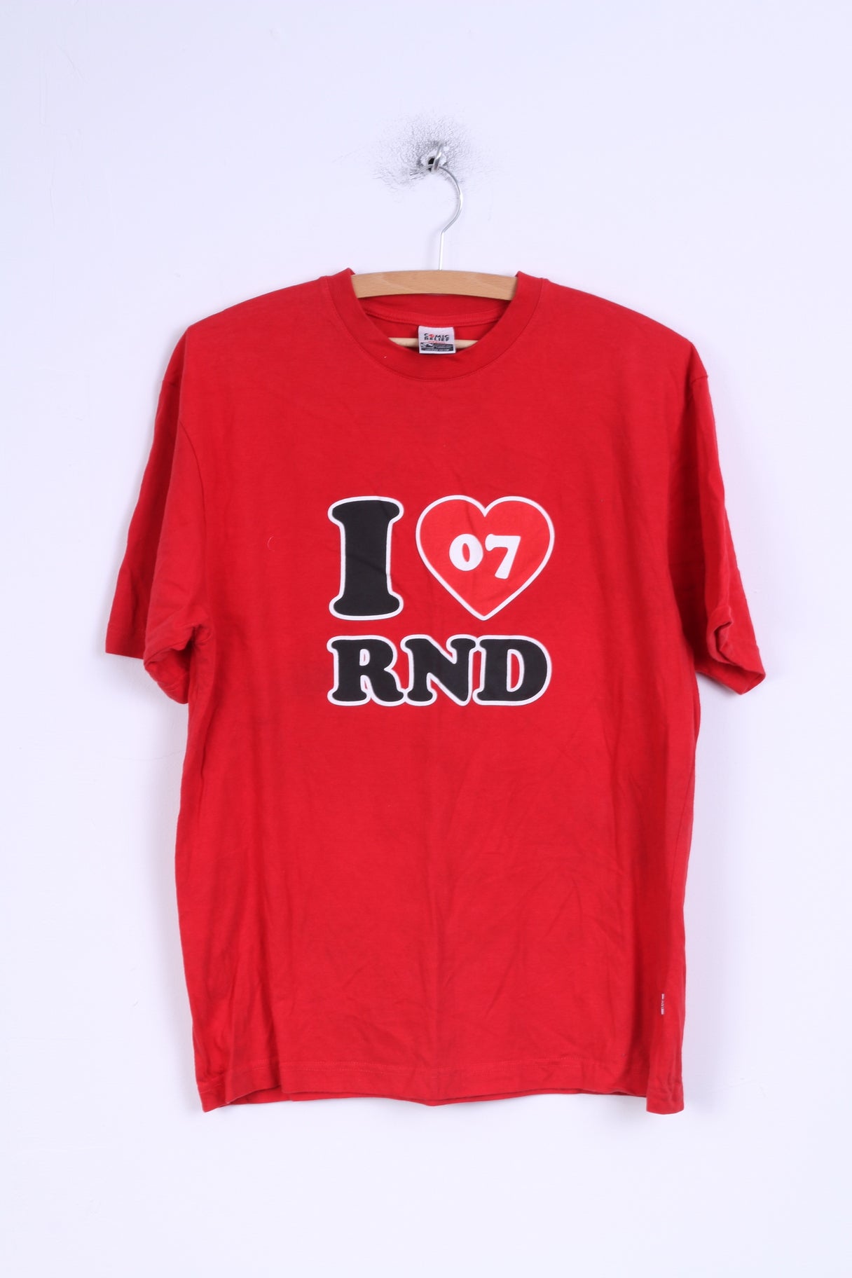 Comic Relief Mens M T-Shirt Red Nose Day I Love RND 2007 Cotton