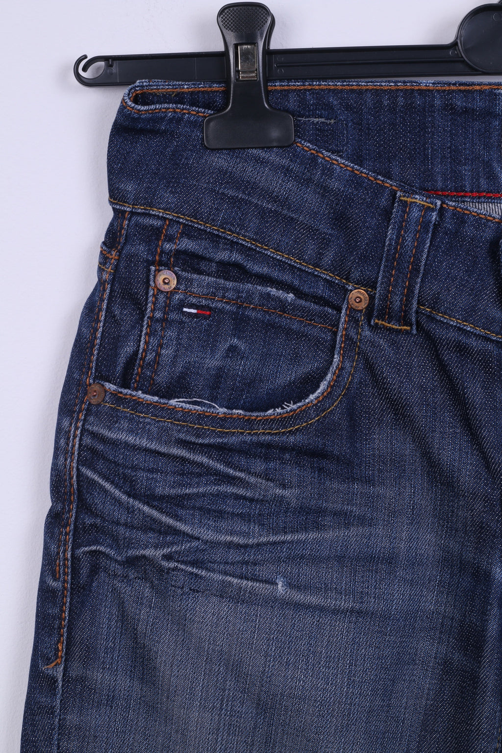 Tommy Hilfiger Womens W27 L32 Trousers Denim Jeans Cotton Navy