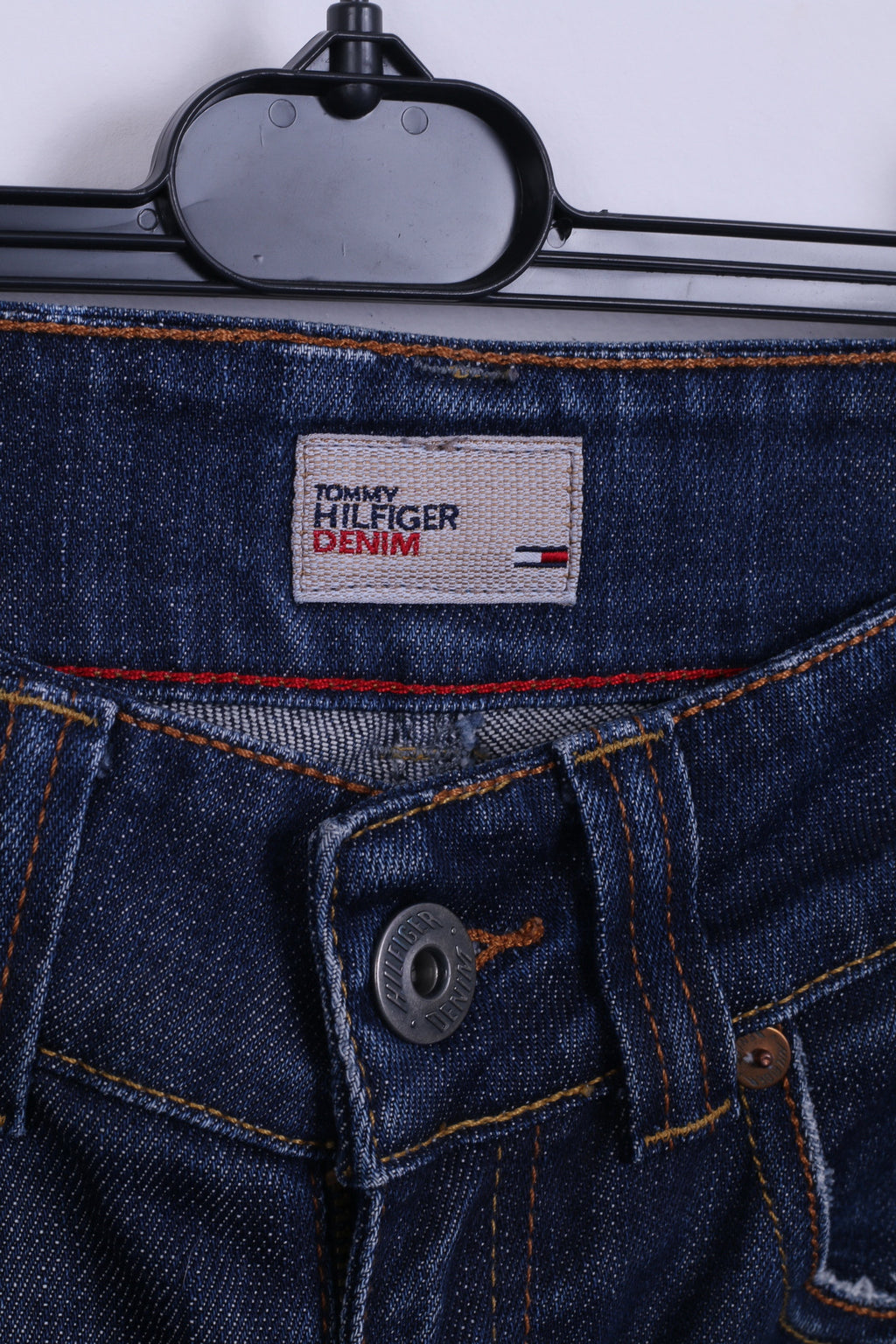 Tommy Hilfiger Womens W27 L32 Trousers Denim Jeans Cotton Navy