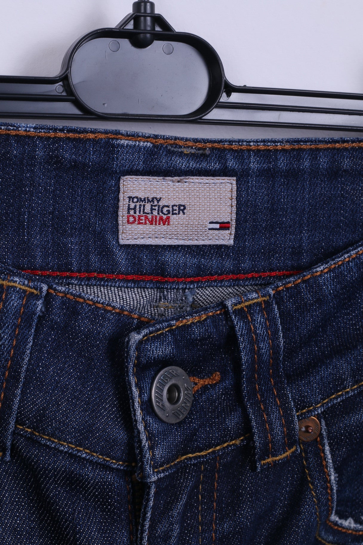 Tommy Hilfiger Womens W27 L32 Trousers Denim Jeans Cotton Navy