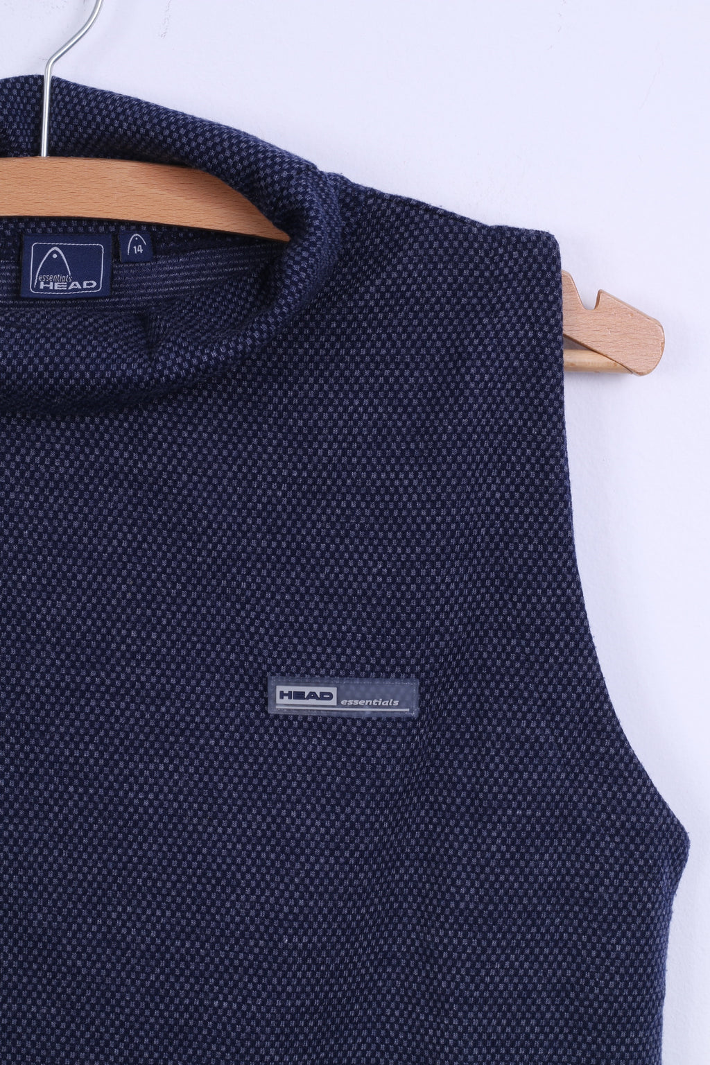 Head Essentials Womens 14 M Vest Blue Polyester Tank Sleeveless Sport