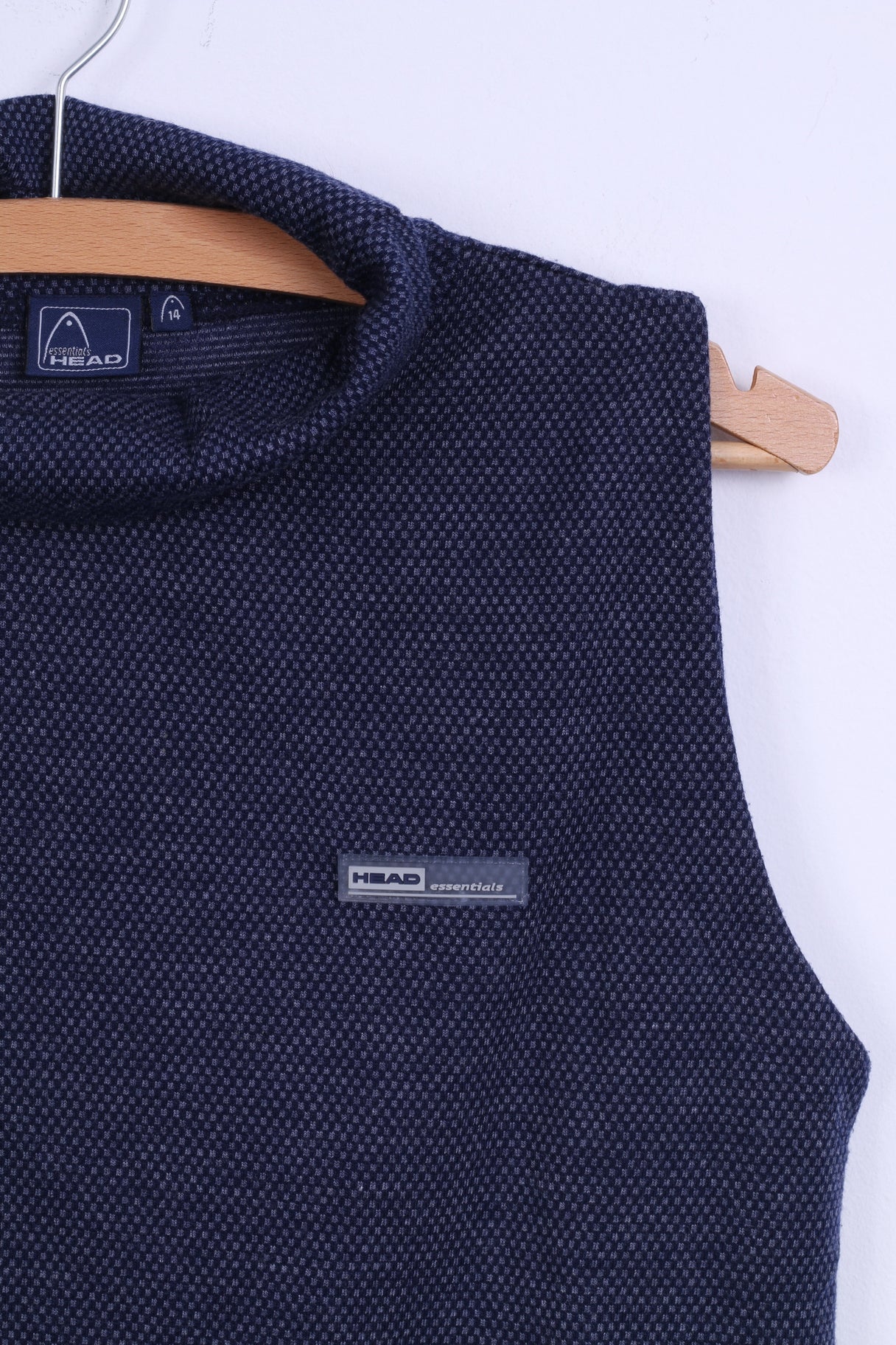 Head Essentials Womens 14 M Vest Blue Polyester Tank Sleeveless Sport