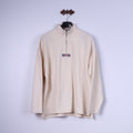 Rodeo C&A Mens XL Sweatshirt Cream 100% Cotton SXG Zip Neck Top