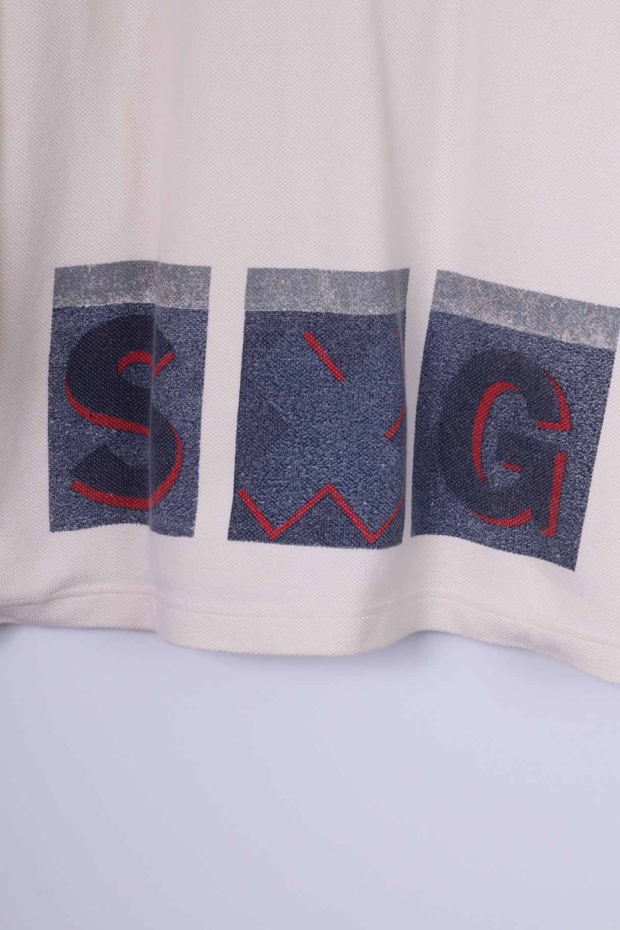 Rodeo C&amp;A Felpa XL da uomo Crema 100% cotone SXG Top con zip e collo