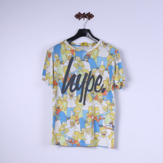 Hype The Simpsons T-shirt da uomo M con grafica multistampa elasticizzata