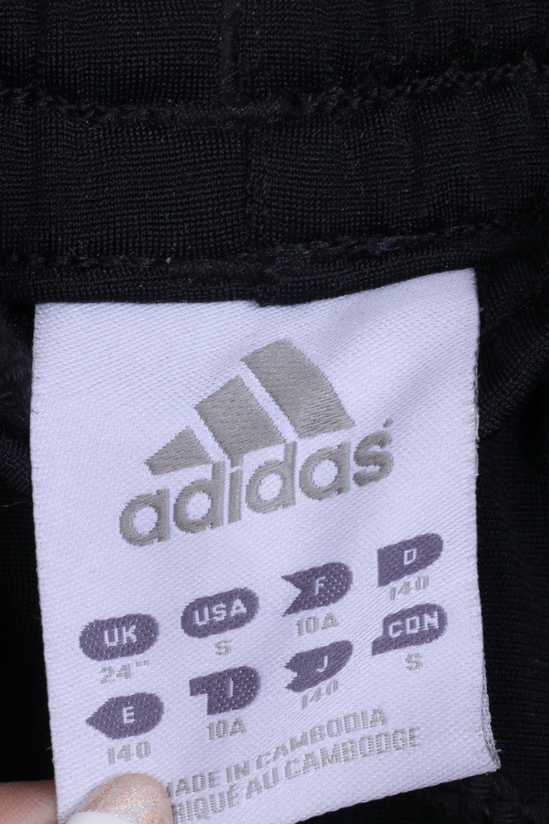Pantaloni sportivi Adidas 140 24'' da ragazzo neri