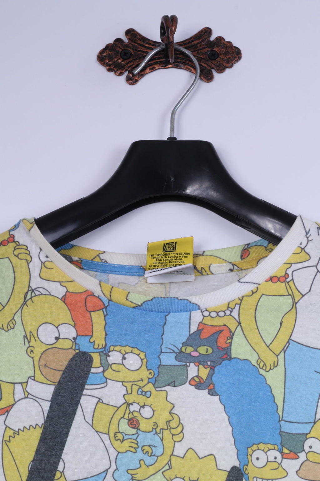 Hype The Simpsons Mens M T-Shirt Graphic Multi Printed Stretch Top