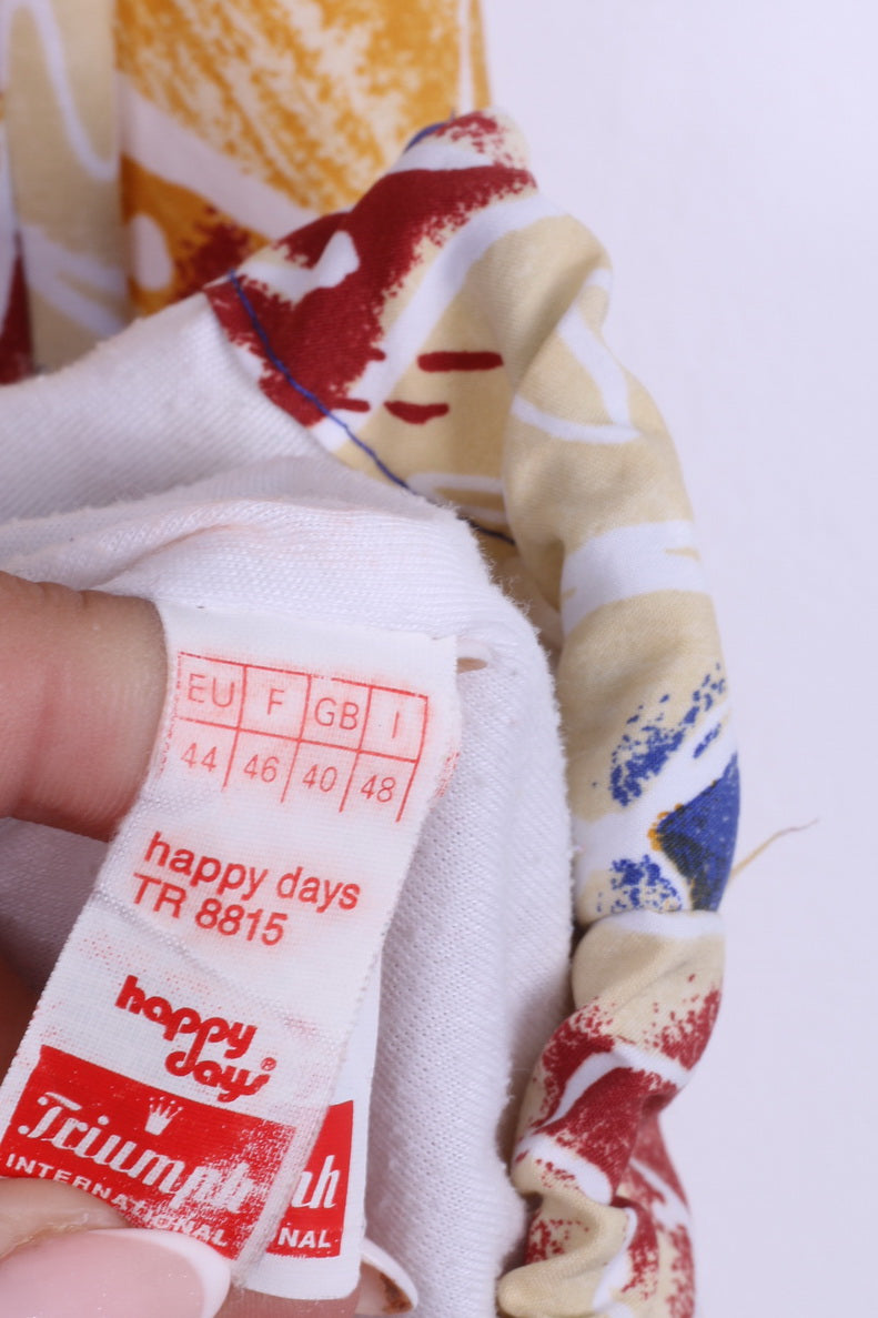 Triumph Happy Days Womens 40 L Jacket Vintage Zip Up Printed Lightweight Top