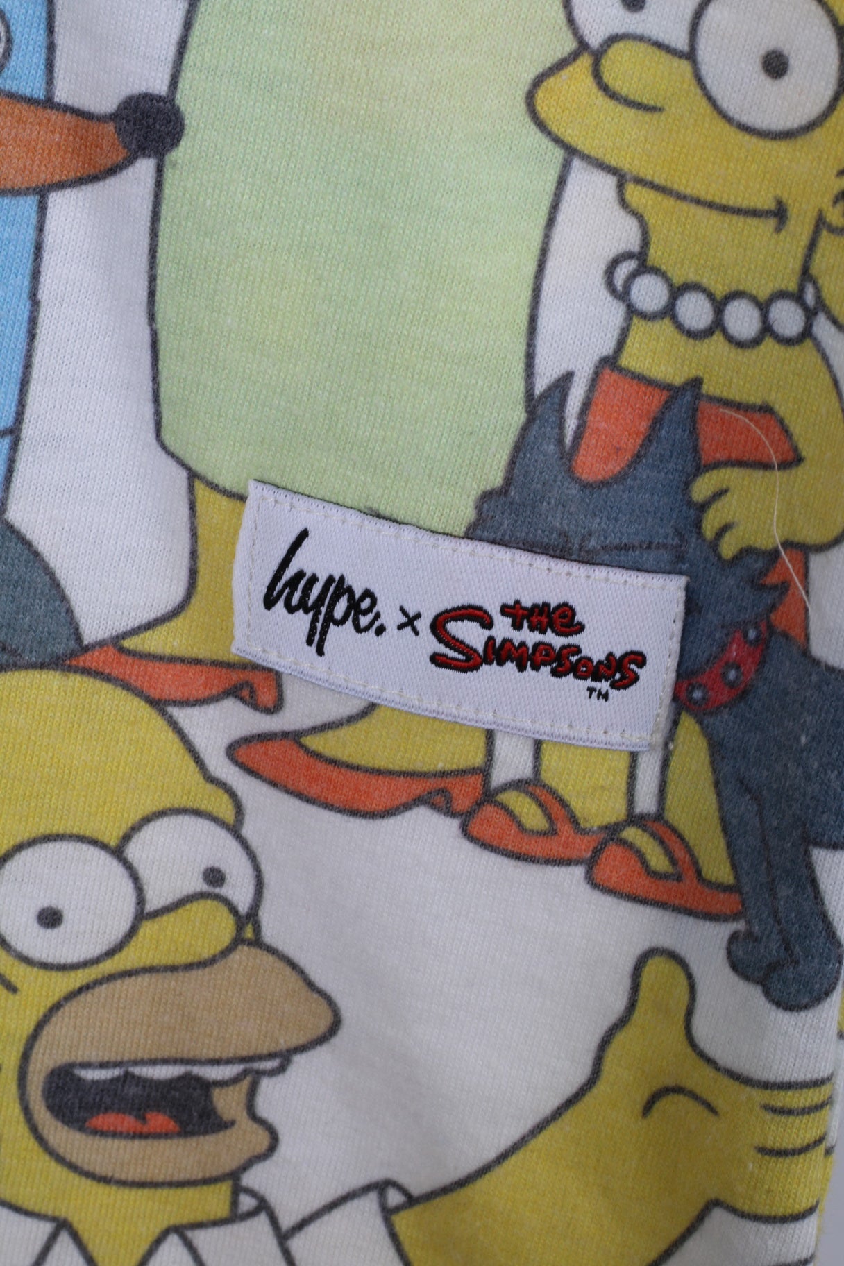 Hype The Simpsons Mens M T-Shirt Graphic Multi Printed Stretch Top