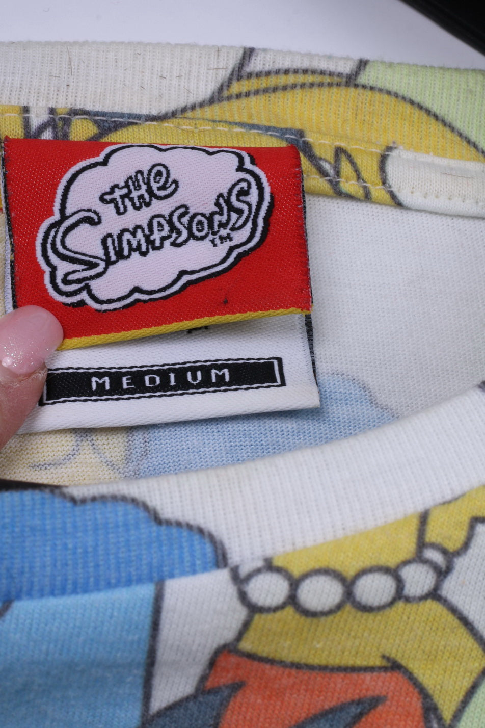 Hype The Simpsons Mens M T-Shirt Graphic Multi Printed Stretch Top