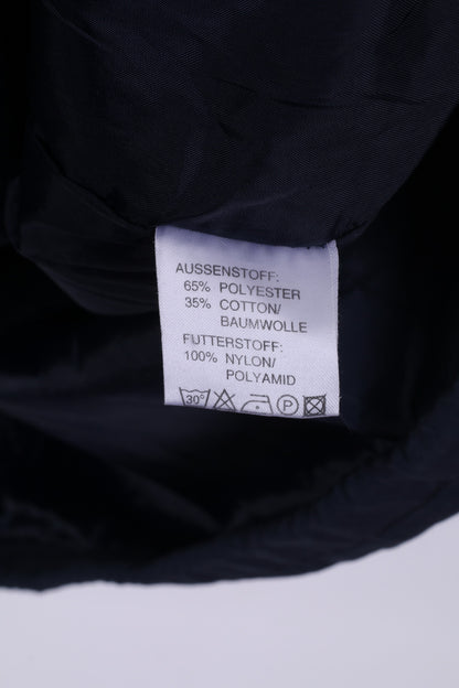 Senza Nome Womens 4XL Lightweight Jacket Navy Full Zipper Pocket Hidden Hood Big Size