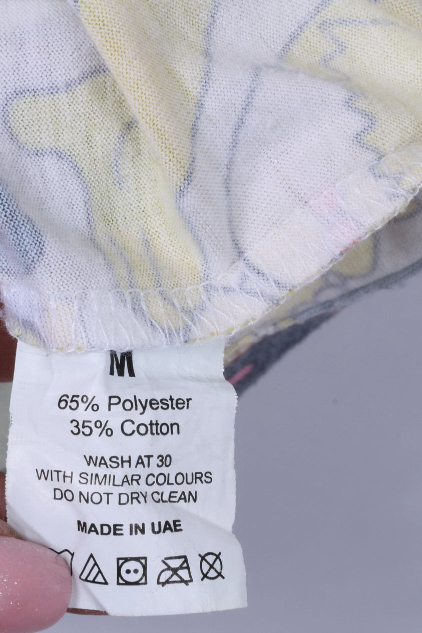 Hype The Simpsons Mens M T-Shirt Graphic Multi Printed Stretch Top