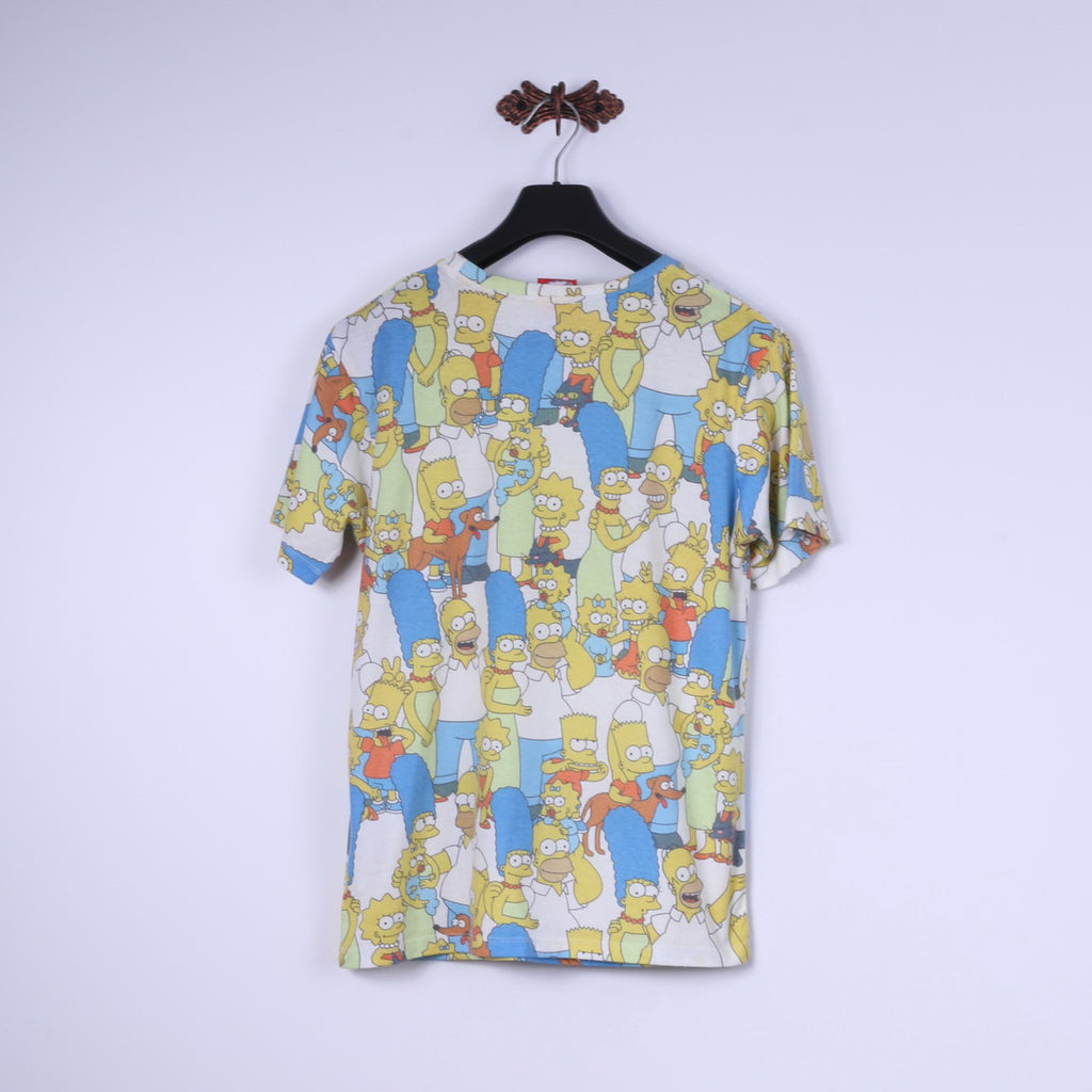 Hype The Simpsons Mens M T-Shirt Graphic Multi Printed Stretch Top
