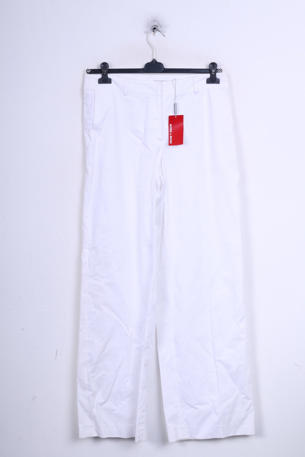 New More&More Womens 42 XL Trousers White Cotton