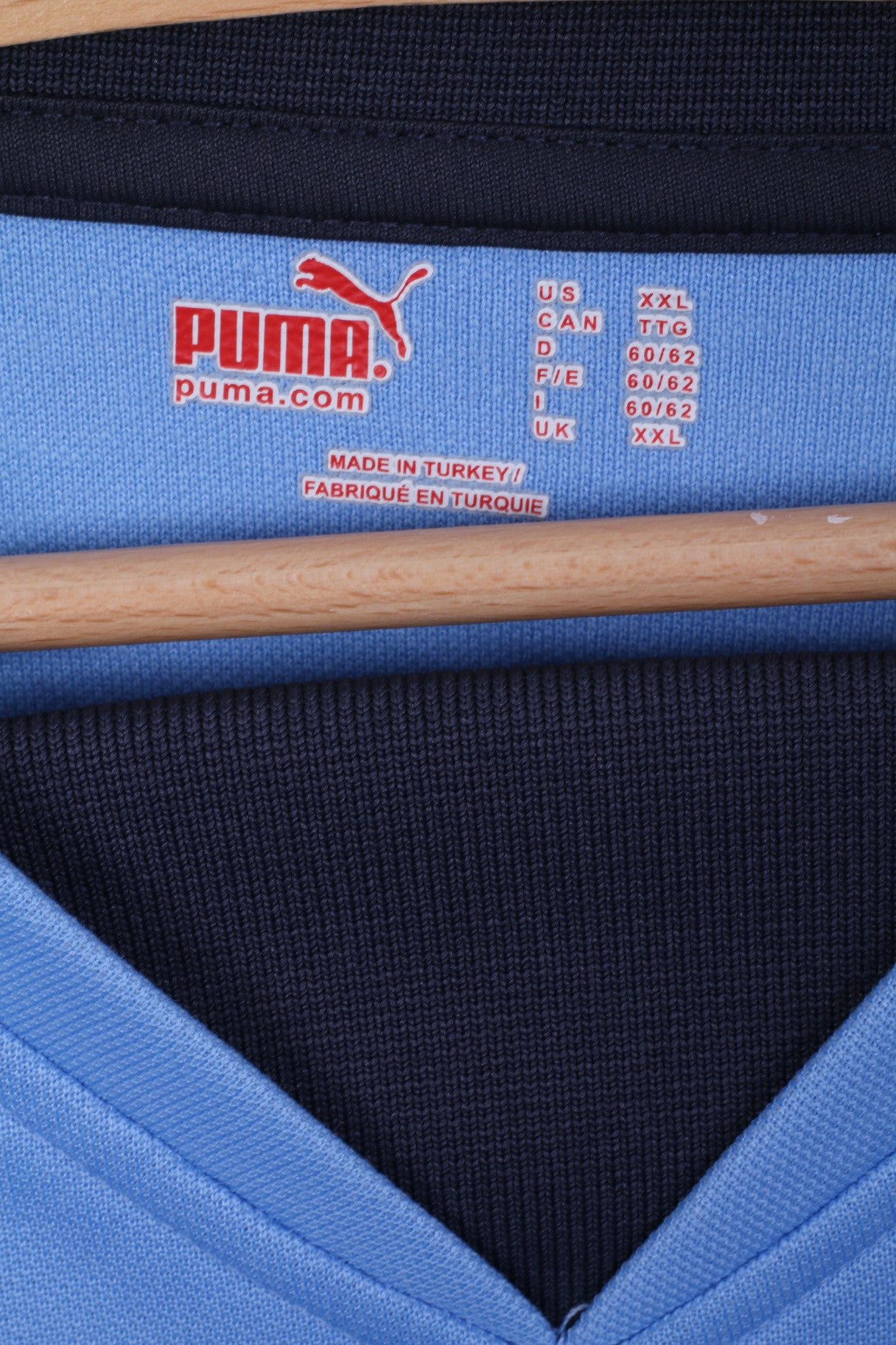 Puma Mens XXL Shirt Blue Crew Neck Sport Traning Rugby League Club St.Helens