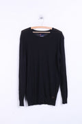KANGOL Mens XL Jumper Sweater Crew Neck Black Wool - RetrospectClothes
