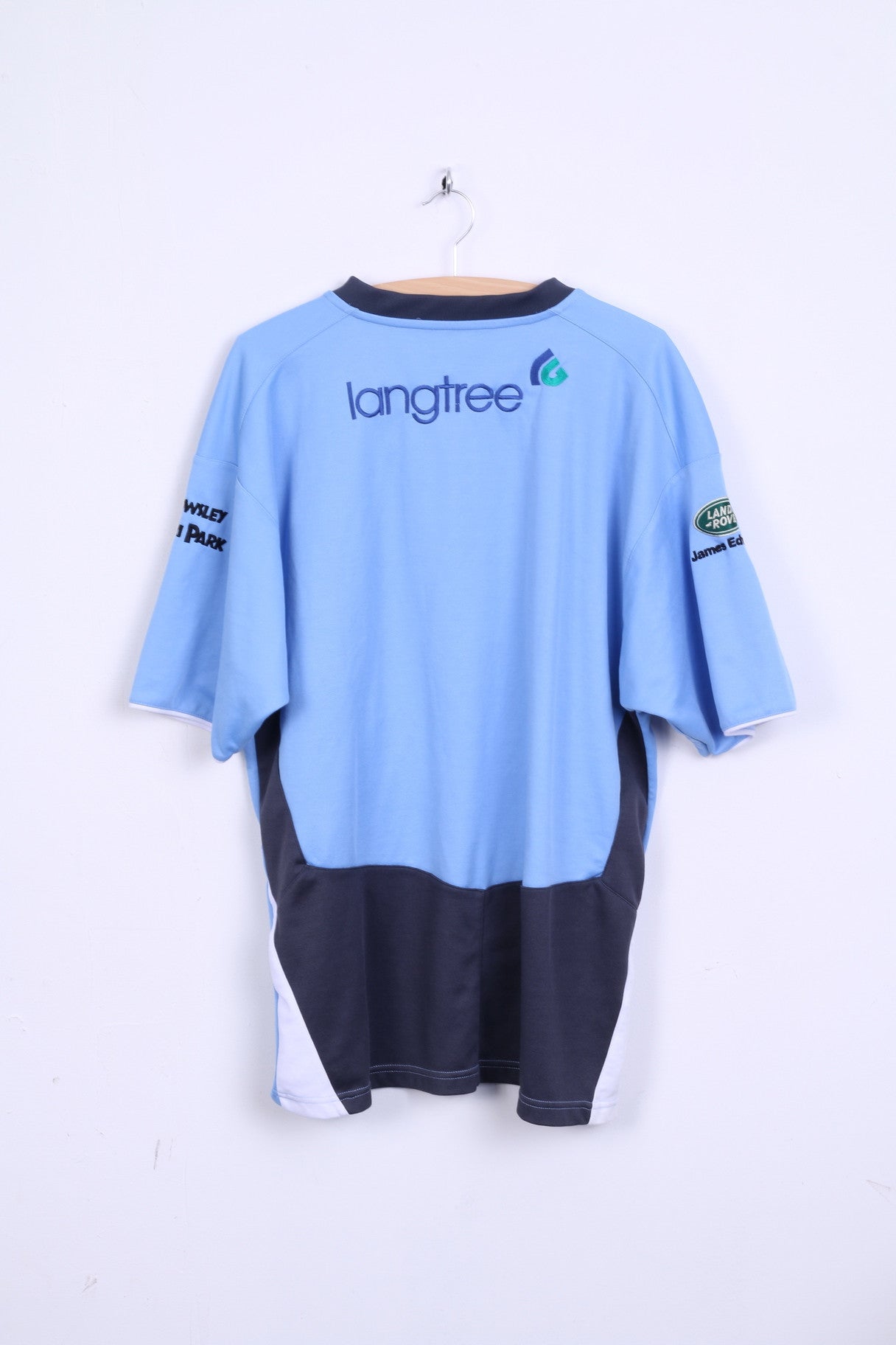 Puma Mens XXL Shirt Blue Crew Neck Sport Traning Rugby League Club St.Helens