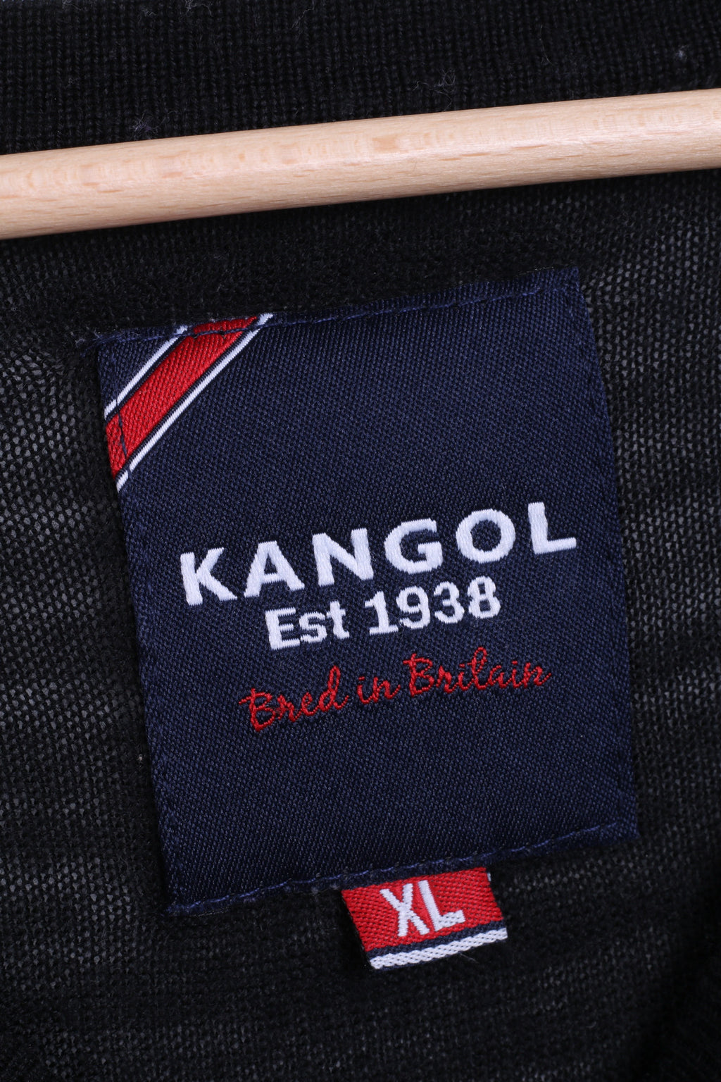 KANGOL Mens XL Jumper Sweater Crew Neck Black Wool - RetrospectClothes