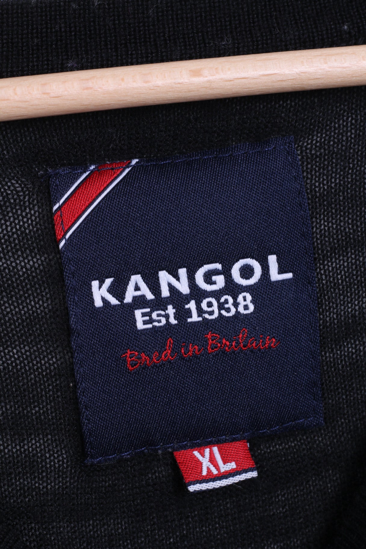 KANGOL Mens XL Jumper Sweater Crew Neck Black Wool - RetrospectClothes