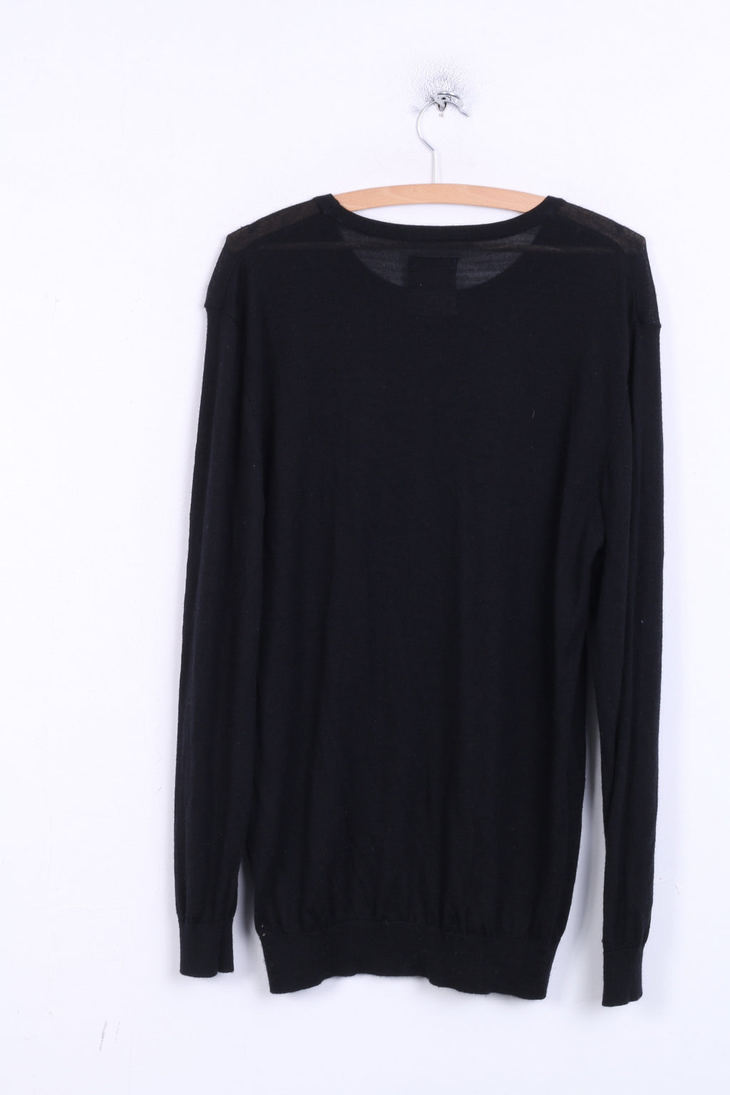 KANGOL Mens XL Jumper Sweater Crew Neck Black Wool - RetrospectClothes