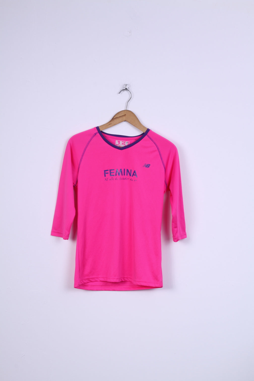 Nouveau Blance femme S chemise rose Femina Sport entraînement