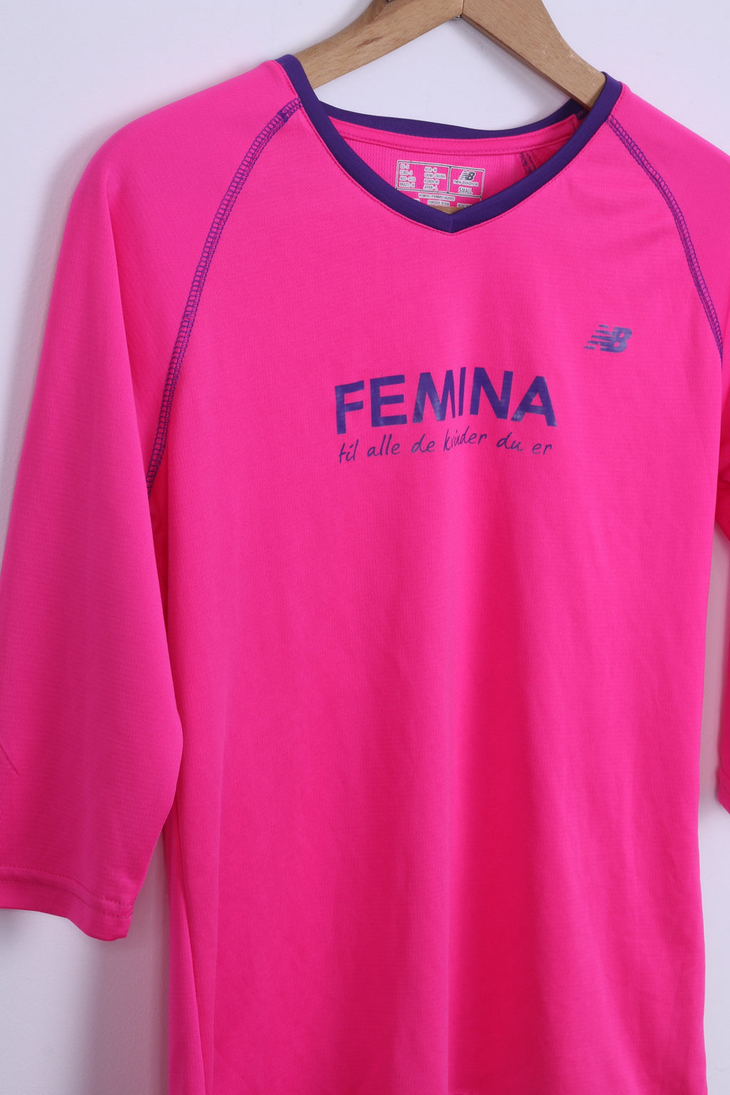Nouveau Blance femme S chemise rose Femina Sport entraînement