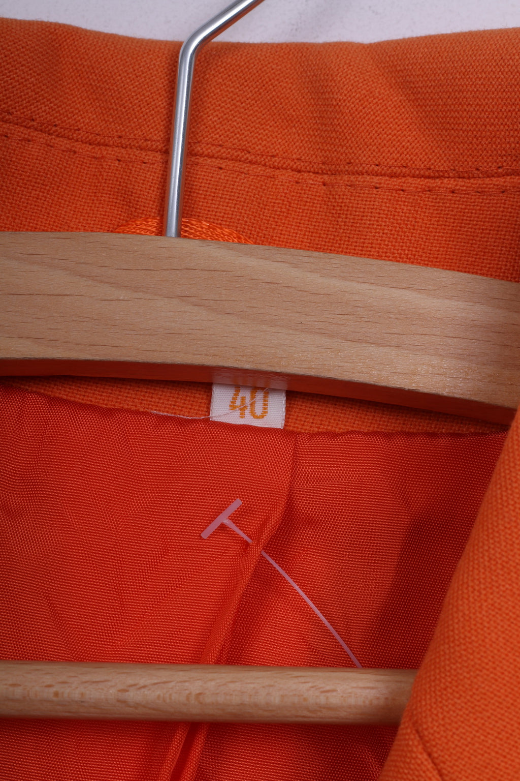 Giacca trevira da donna 40 M blazer monopetto arancione vintage 